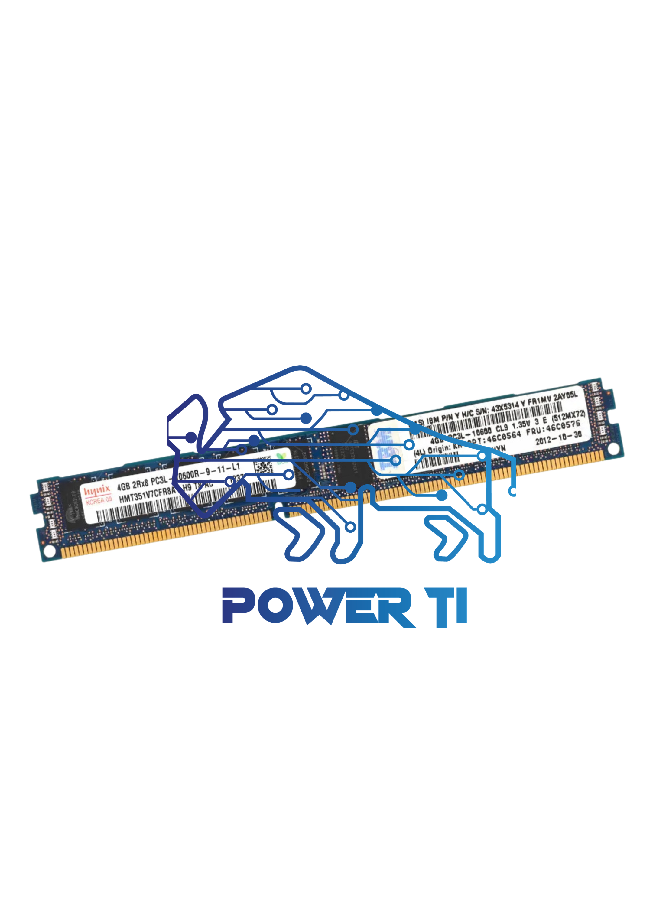 IBM Memoria 4gb PC3L-10600R VLP RDIMM | 46C0576 43X5314