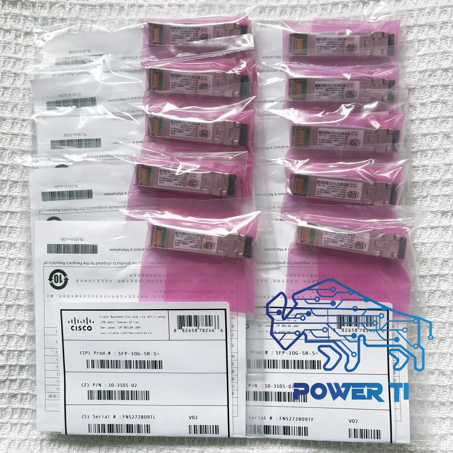 Transceiver Cisco SFP-10G-SR-S 10GBASE-SR-S SFP+ Multimodo MMF 850nm 300m LC DOM | SFP-10G-SR-S