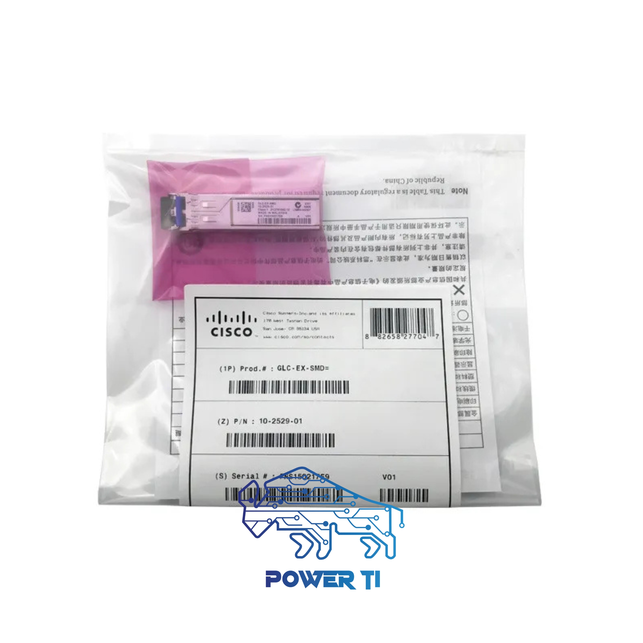 Transceiver Cisco GLC-EX-SMD 1G 1000BASE-EX 40 Km SMF Monomodo | GLC-EX-SMD