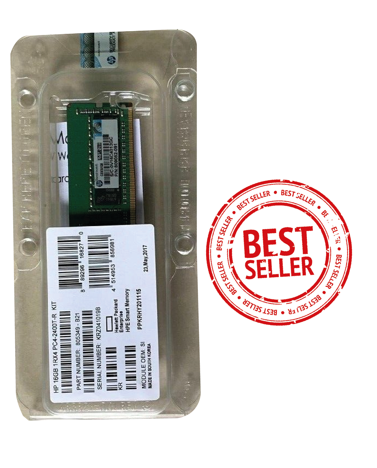 805349-B21 HPE 16GB (1 x 16GB) Single Rank x4 DDR4-2400 CAS-17-17-17 Registered Memory Kit