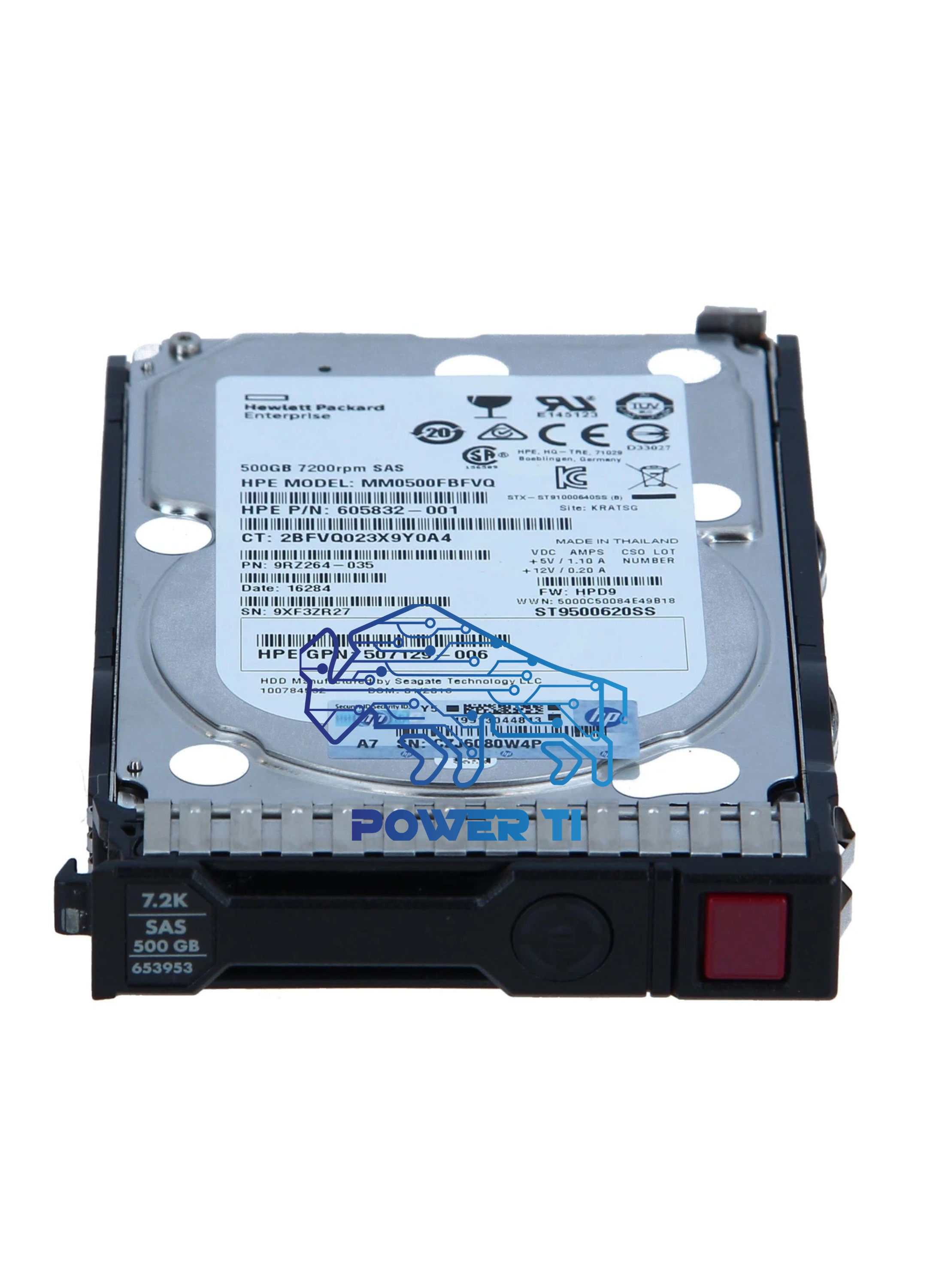 Disco Duro HPE 500GB SAS 6G 7.2K 2.5 SFF Midline | 652745-B21  653953-001